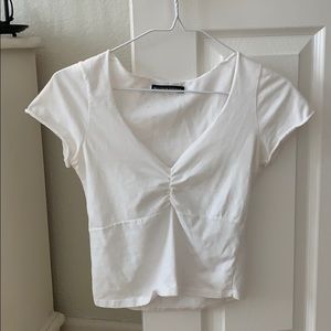 Brandy Melville White Crop Top(OS)